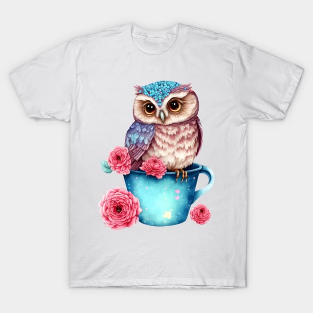 owl Blue T-Shirt by abbeheimkatt